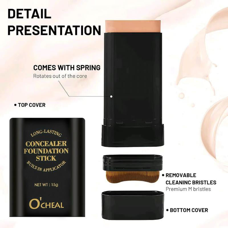 O'CHEAL Dual -Ended Long-Wear Lightweight Foundation Contour Stick - Brightening Effect, Blemish Concealer for Face Contouring Double