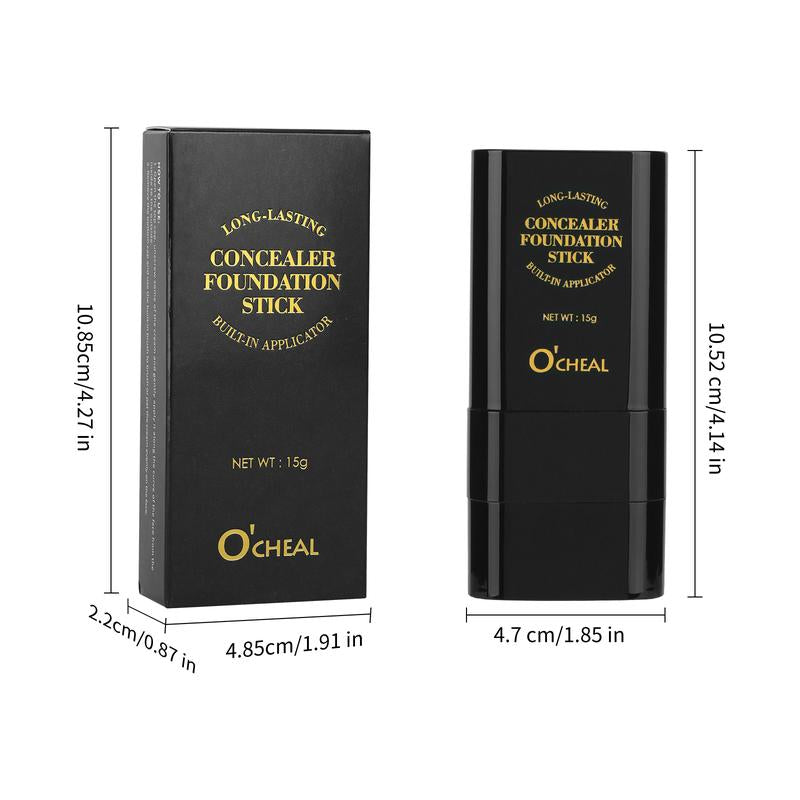O'CHEAL Dual -Ended Long-Wear Lightweight Foundation Contour Stick - Brightening Effect, Blemish Concealer for Face Contouring Double
