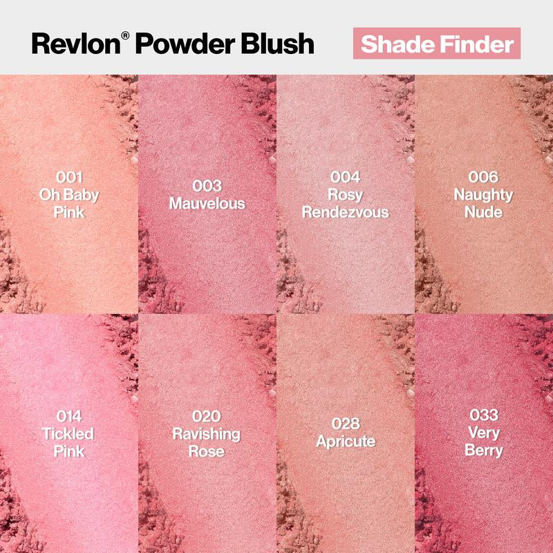 Revlon Powder Blush, Buildable & Versatile Blush for Flawless Application, Perfect Shades for Fresh Look All Day