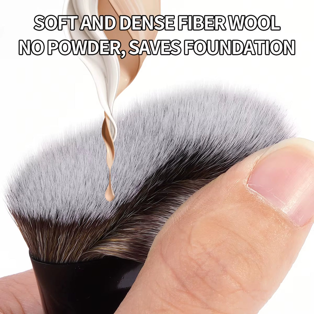 4Pcs Main Makeup Brushes Set Flat Top Foundation Brushes Angled Contoured Brush Dense Bristle Face Makeup Tool for Beauty
