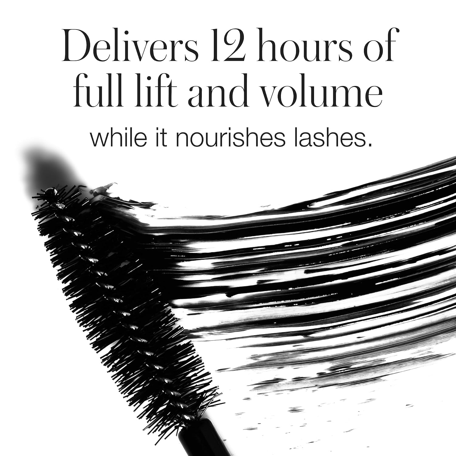 Straight up Volumizing Peptide Mascara – Black, Lash-Lengthening & Thickening Formula, Nourishing Peptides, Waterproof, Vegan & Cruelty-Free, 8Ml