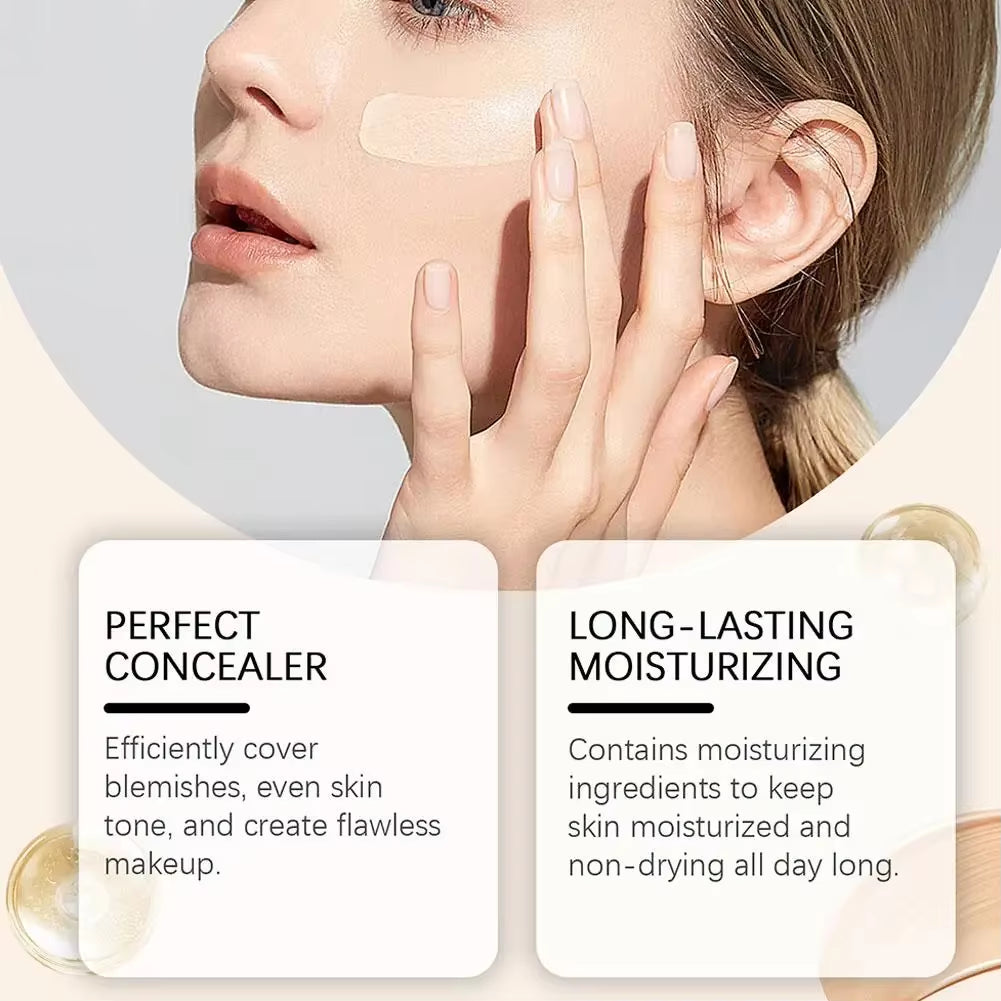 4-in-1 Foundation Liquid Makeup with SPF 50: Hydrating Full Coverage Concealer and Sunscreen Serum