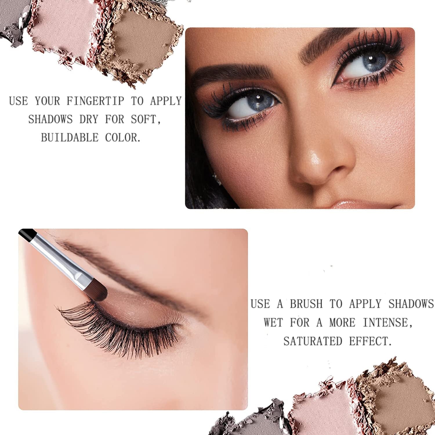 10 Colors Eyeshadow Palette, Gray Taupe Brown Matte Eye Shadow Makeup, Neutral Smokey, High Pigmented, Naturing-Looking, Long Lasting High Pigment Nude Eyeshadow for Older Women(Cement)