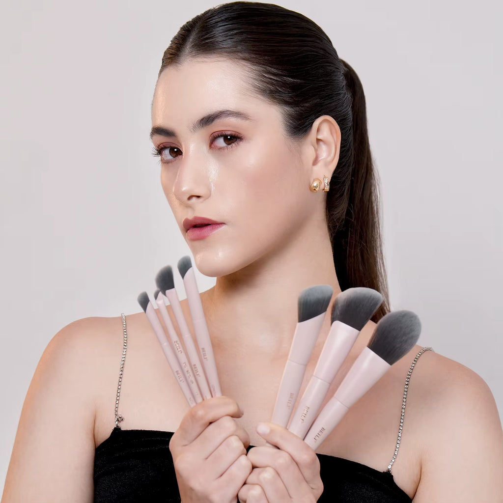 12/15 PCS Professional Makeup Brushes Sets Vegan Premium Cosmetics Tool Kakubi Podwer Angled Contour Blush Eyeshadow Brush