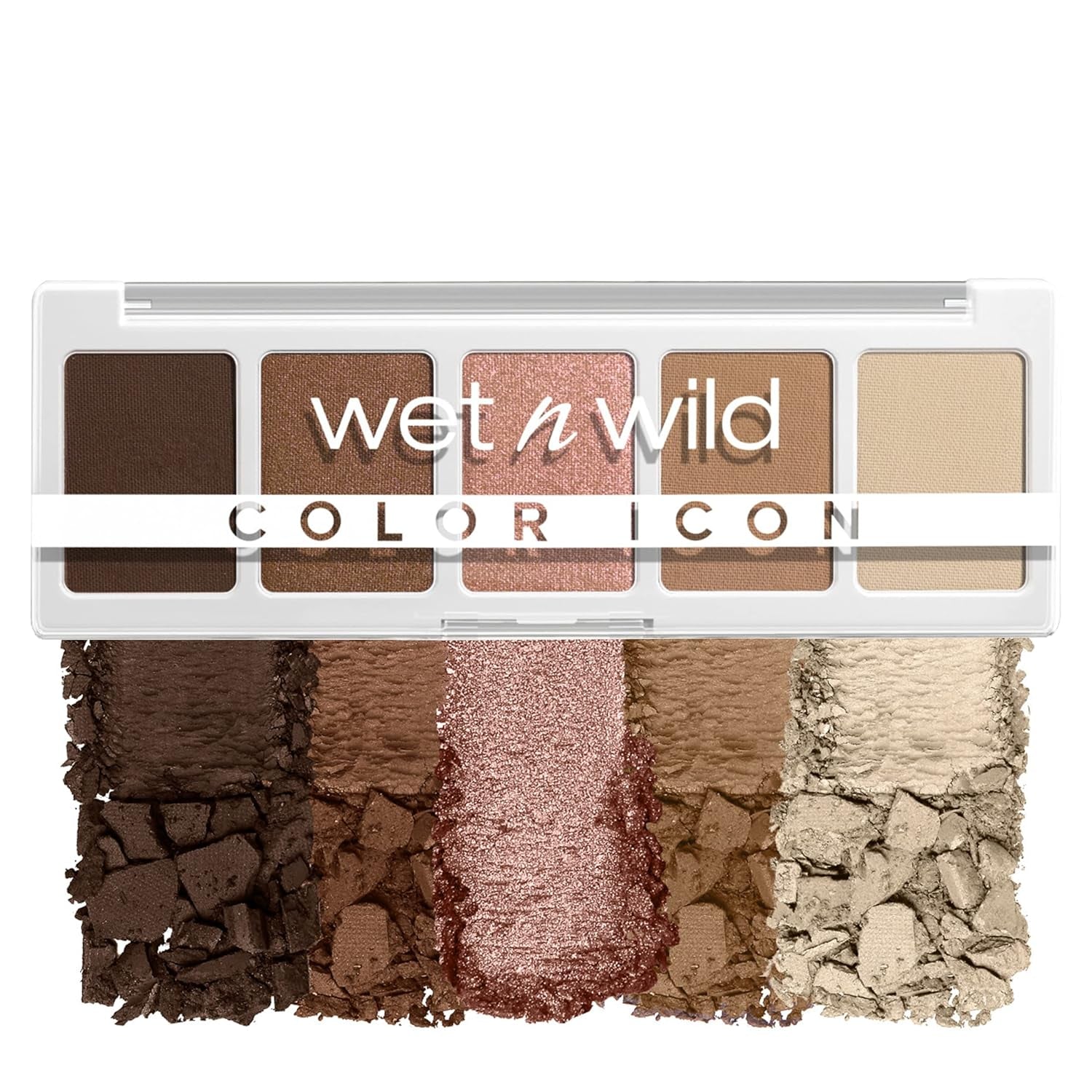 Color Icon Eyeshadow Makeup 5 Pan Palette, Matte, Shimmer, Metallic, Long Wearing, Rich Buttery Pigment, Cruelty Free - Walking on Eggshells