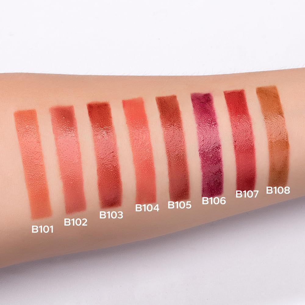 Hydrating Lip Care Lip Tint, Moisturizing Lip Oil,Shiny Lip Glow Vegan Plumping Lip Gloss for Dry Lips (105, Travel Size)