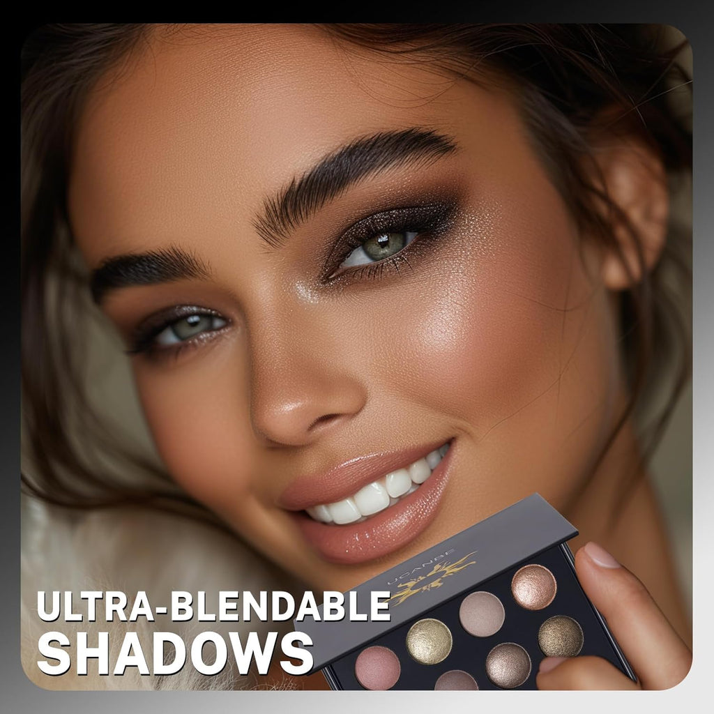 Baked Eyeshadow Makeup Palette with Hidden Gems, 16 Colors Nude Eye Shadow with Matte Glitter Metallic Shimmer, Highly Pigmented Long Lasting Make up Pallet