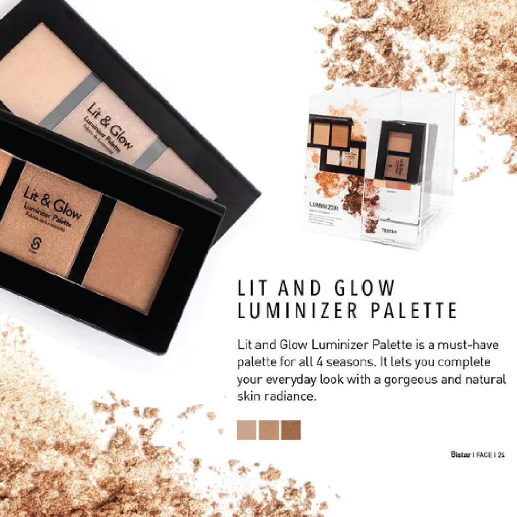 Luminous Glow Bronzer Palette with Glitter Finish