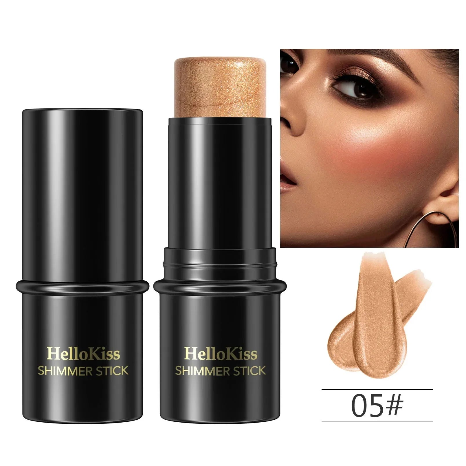 Highlighting and Bronzing Stick for Face Brightening and Contouring - Long-Lasting Blusher and Concealer Pen
