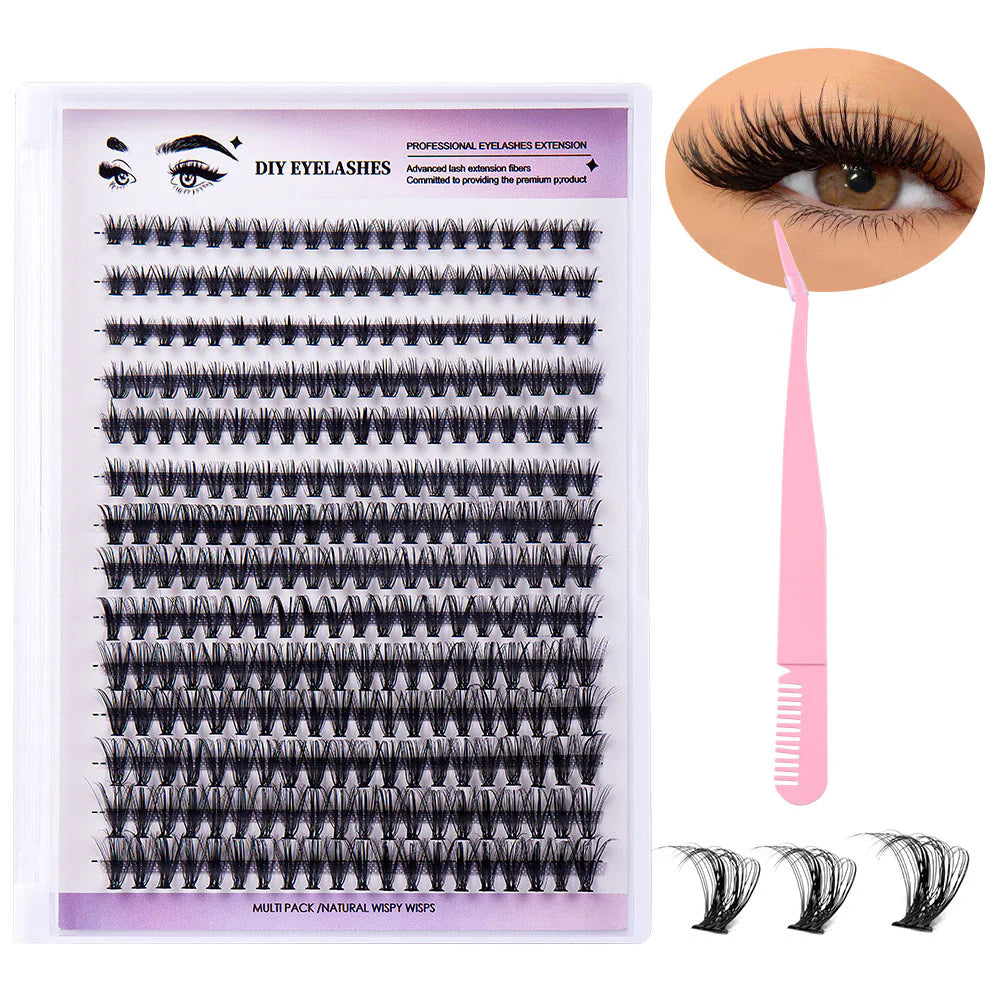 Sectioned Organic Dense Single Fake Lashes Eyelash Extensions