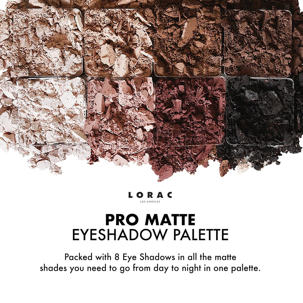 PRO Matte & Shimmer Eyeshadow Palette, Metallic High Pigmented, Mirror Compact