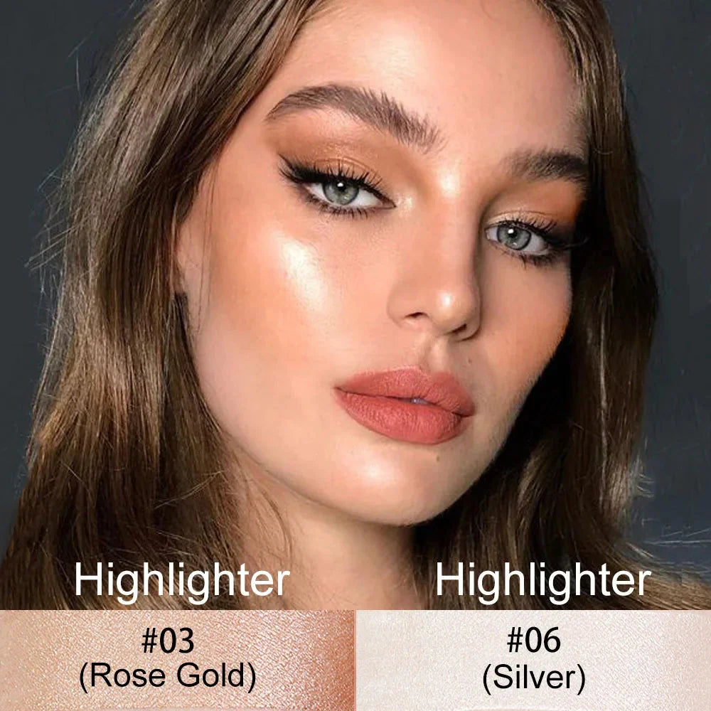 Highlighting and Bronzing Stick for Face Brightening and Contouring - Long-Lasting Blusher and Concealer Pen