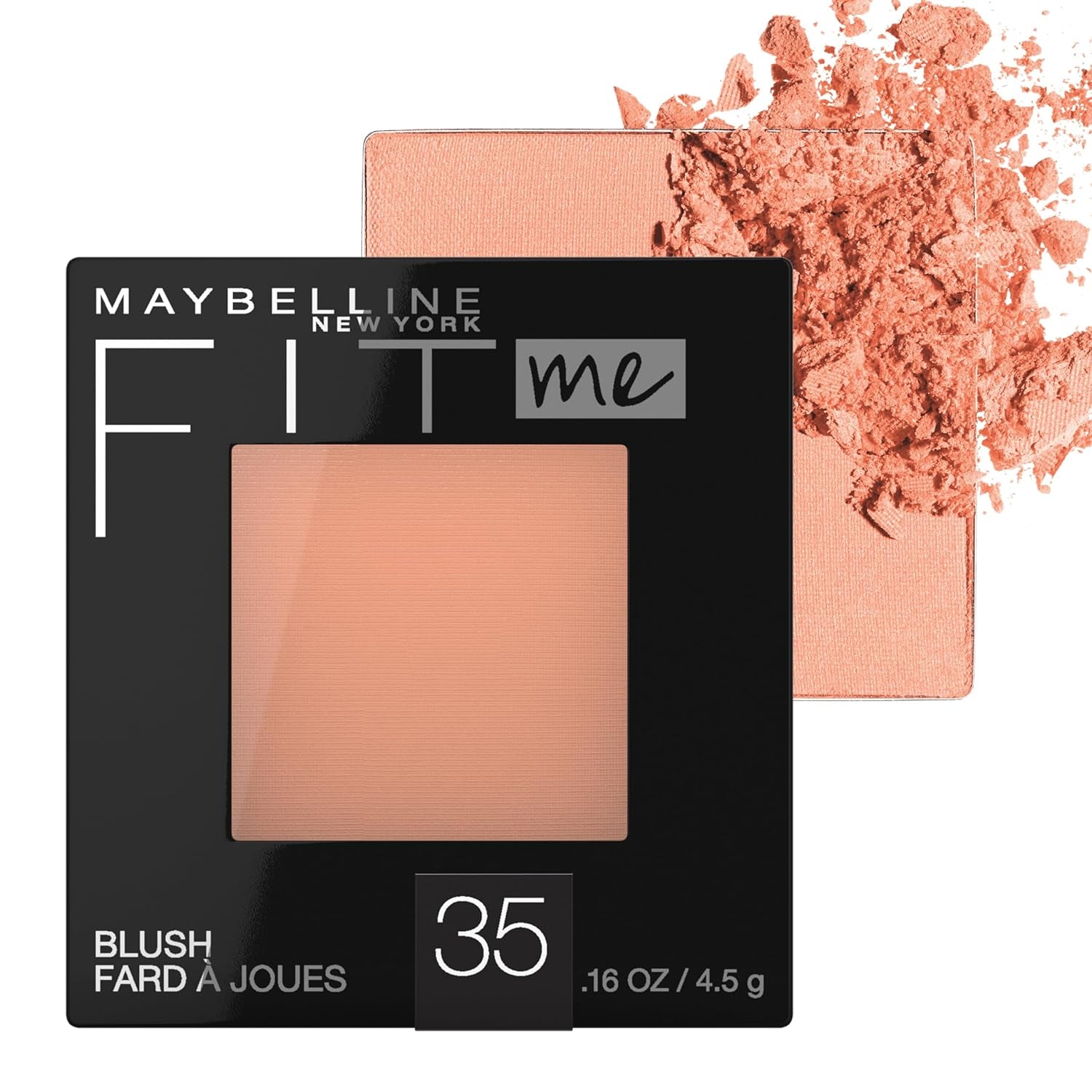 Fit Me Blush, Lightweight, Smooth, Blendable, Long-Lasting All-Day Face Enhancing Makeup Color, Coral, 1 Count