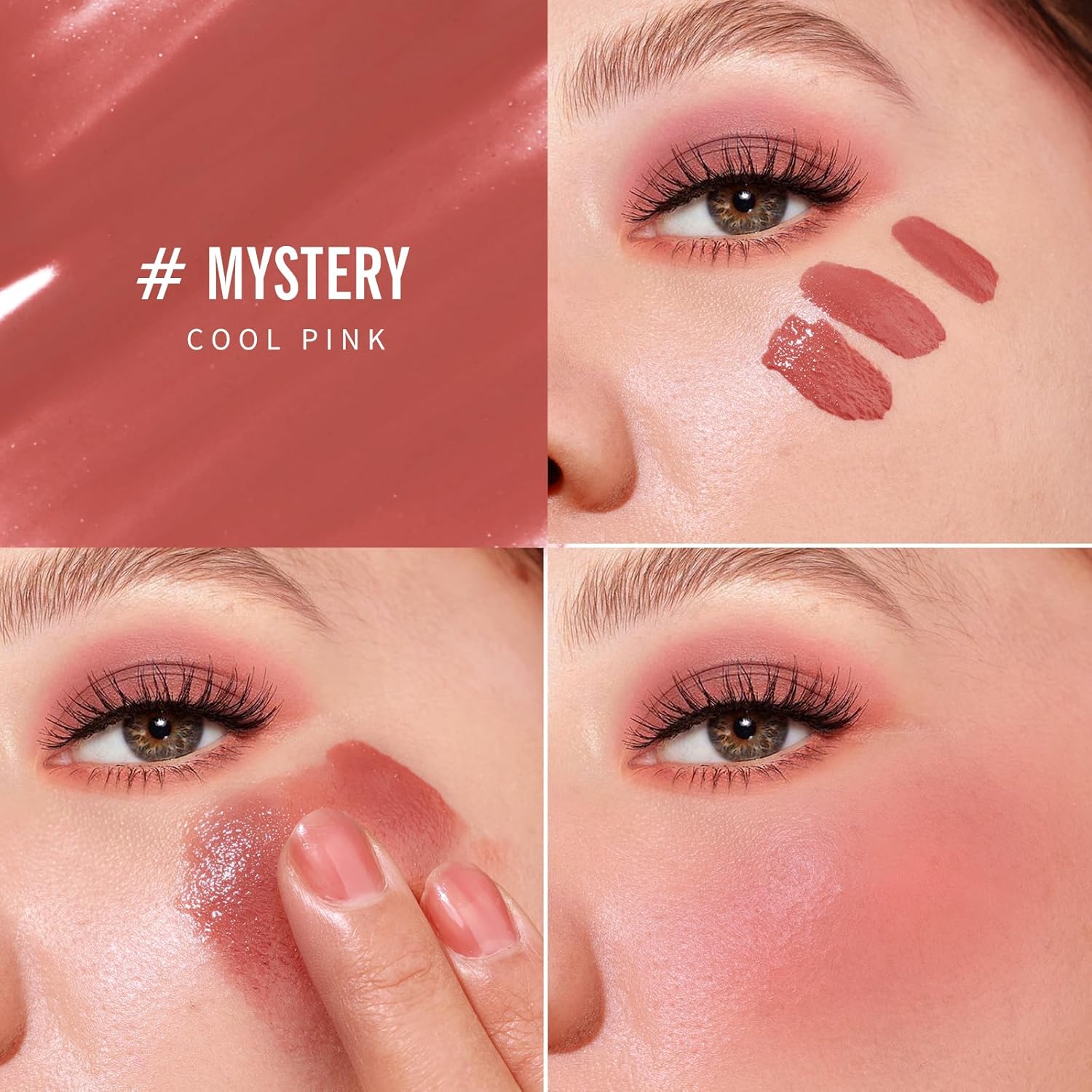 Liquid Blush, Long-Wearing Pigmented Soft Cream Face Blush, Waterproof, Smudge Proof, Dewy Finish