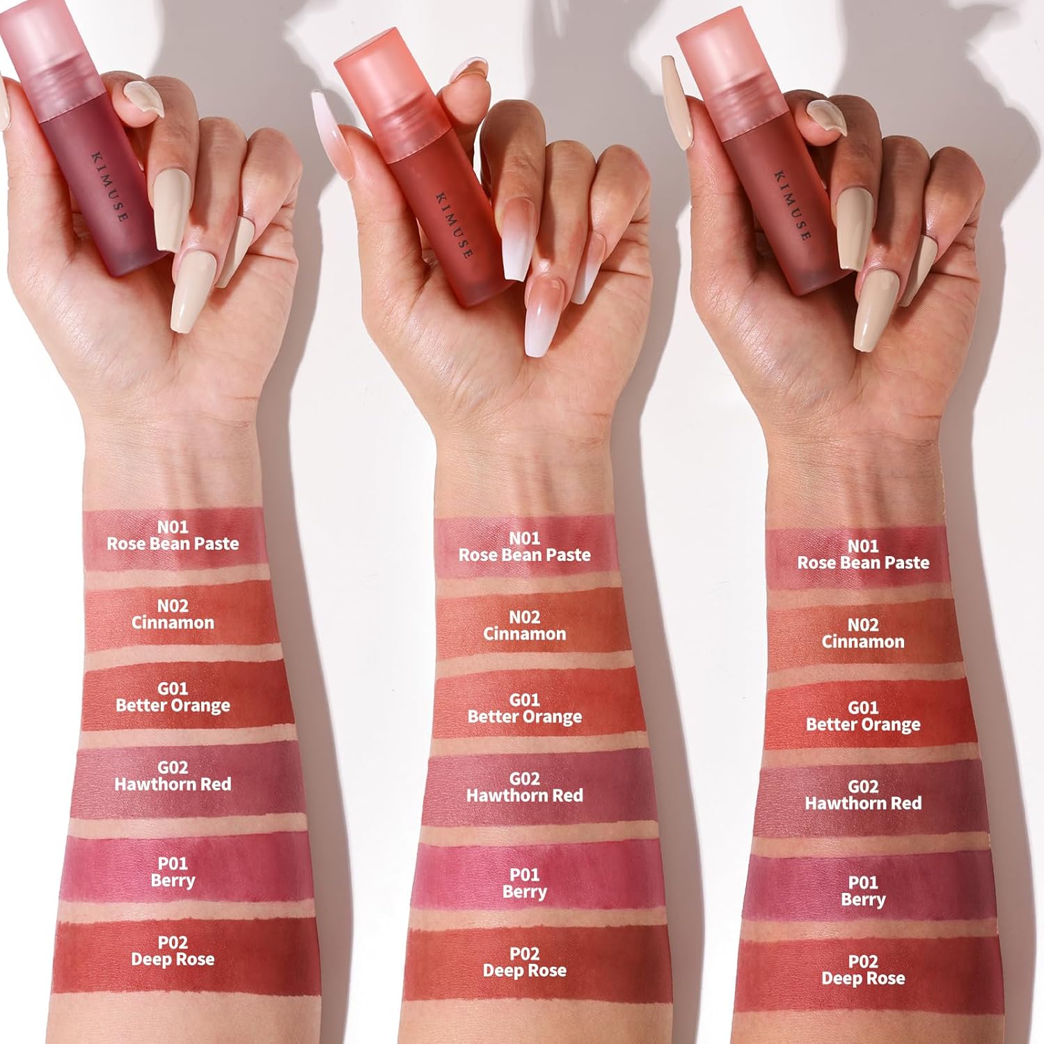 Water Gel Lip Tint 6 Colors Set, Highly Pigmented Long Lasting Moisturizing Glossy Lip Stains, Hydrate Lightweight Lip Gloss Makeup