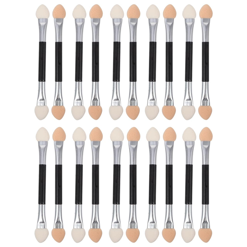 20Pcs Double-Sided Eyeshadow Applicators - Soft Latex Tip Eye Shadow Brush for Easy & Precise Makeup Application, Ideal for Travel, Parties, and Daily Use