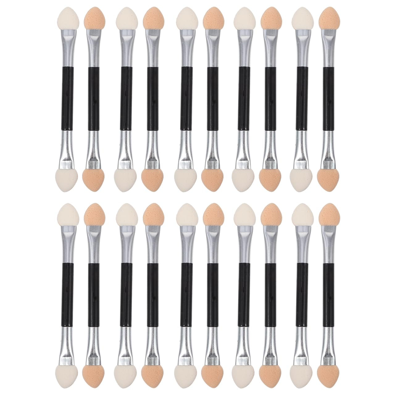 20Pcs Double-Sided Eyeshadow Applicators - Soft Latex Tip Eye Shadow Brush for Easy & Precise Makeup Application, Ideal for Travel, Parties, and Daily Use