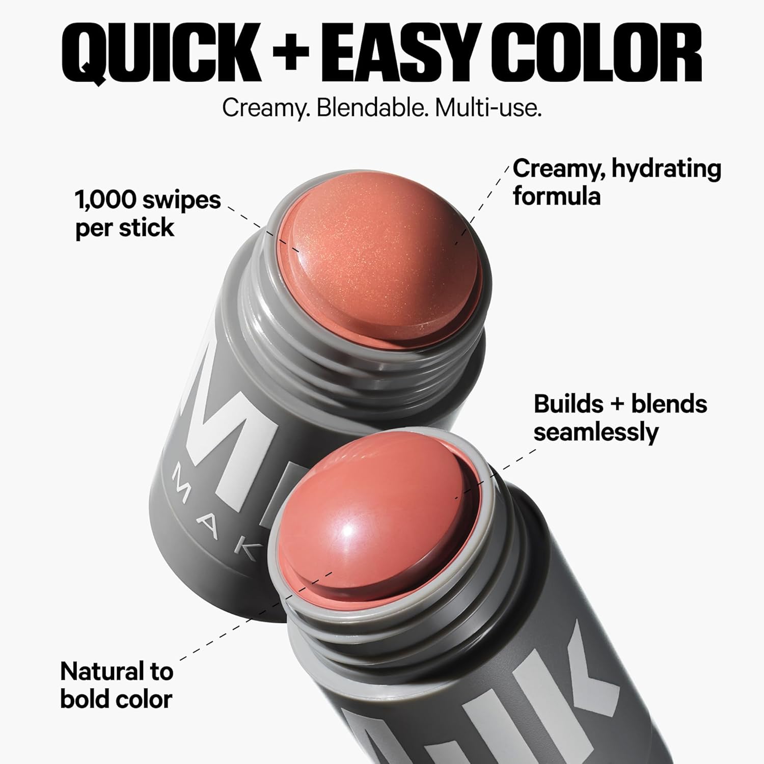 Lip + Cheek Stick – Buildable Cream Blush + Lip Color W/Hydrating Mango Butter + Avocado Oil for a Natural Flush – Long-Lasting, Multiuse, Vegan Formula