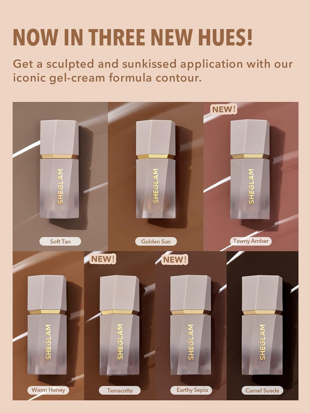 Sun Sculpt Liquid Contour Stick Long Lasting Cream Bronzer Makeup-Warm Honey