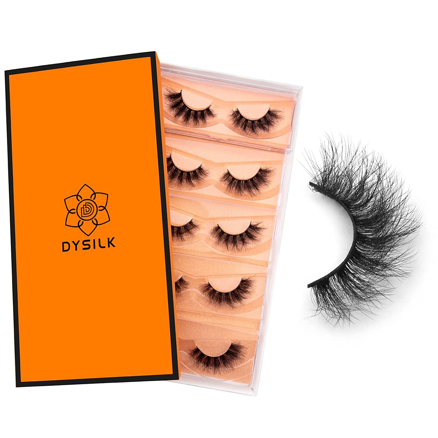 DYSILK Wimpern Lashes Künstliche Wimpern -Fake Lashes Falsche Wimpern 5 Paare 6D Falsche Wimpern Extensions Sets Eyelashes Natürlich Wiederverwendbar | 005- (15Mm-18Mm)