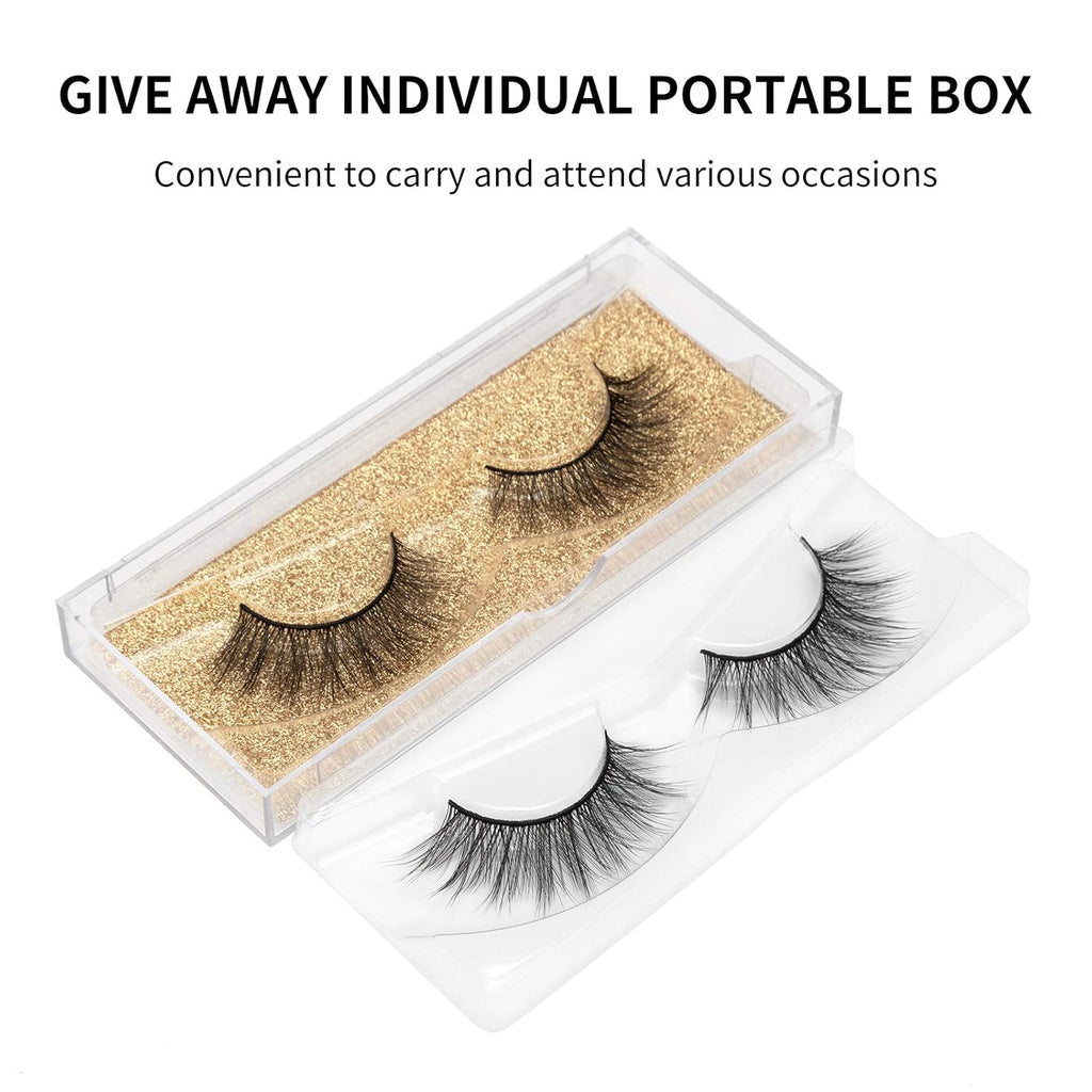 DYSILK Wimpern Lashes Künstliche Wimpern -Fake Lashes Falsche Wimpern 5 Paare 6D Falsche Wimpern Extensions Sets Eyelashes Natürlich Wiederverwendbar | 005- (15Mm-18Mm)