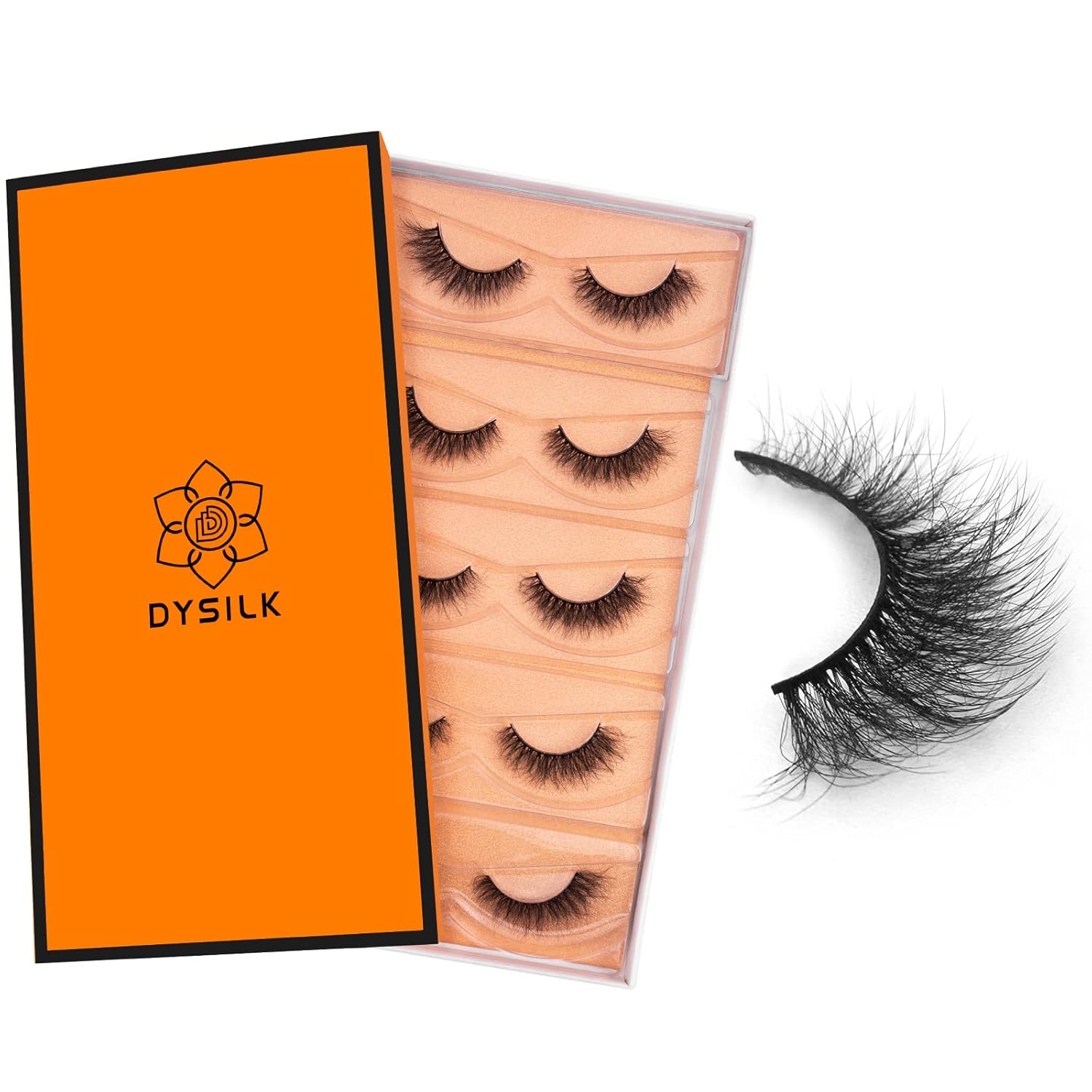 DYSILK Wimpern Lashes Künstliche Wimpern -Fake Lashes Falsche Wimpern 5 Paare 6D Falsche Wimpern Extensions Sets Eyelashes Natürlich Wiederverwendbar | 005- (15Mm-18Mm)