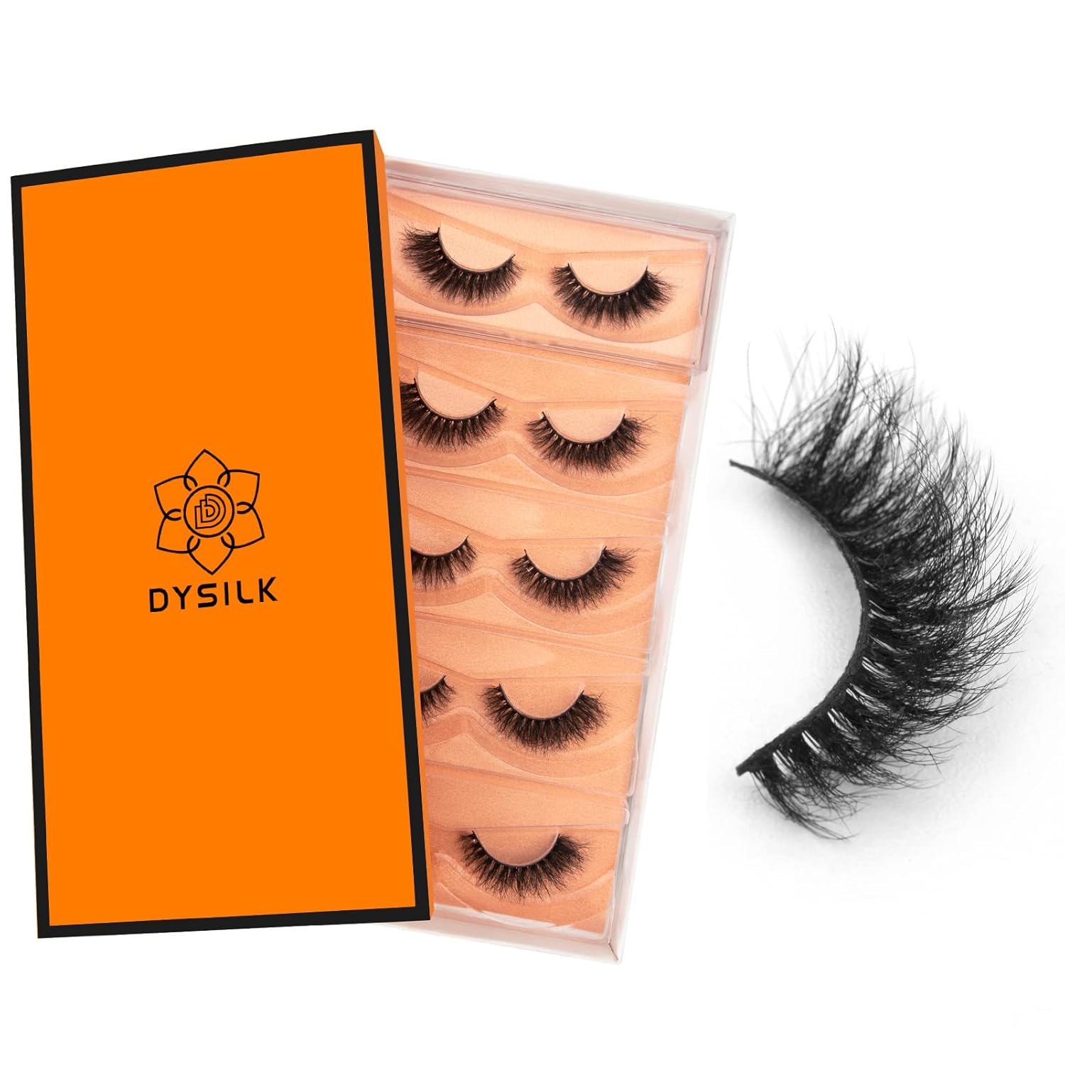 DYSILK Wimpern Lashes Künstliche Wimpern -Fake Lashes Falsche Wimpern 5 Paare 6D Falsche Wimpern Extensions Sets Eyelashes Natürlich Wiederverwendbar | 005- (15Mm-18Mm)