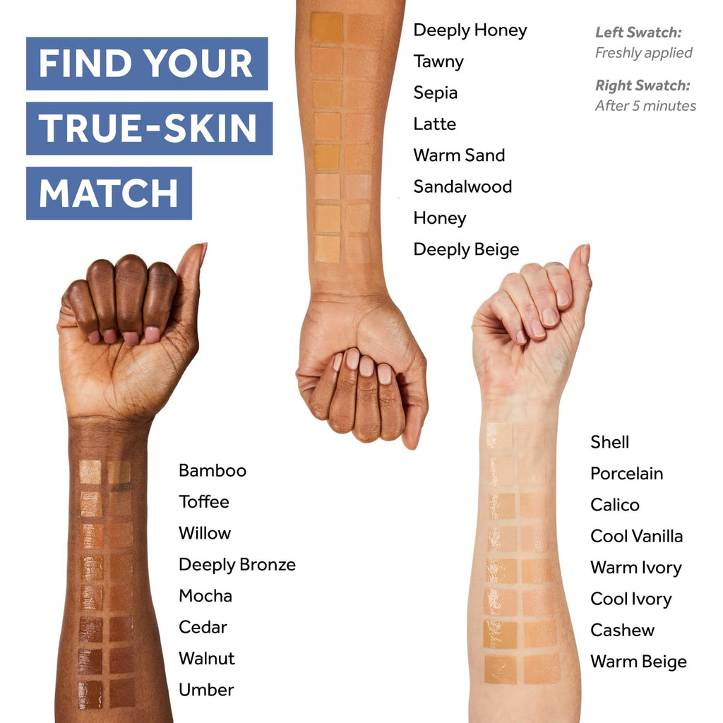 Lift & Luminate Triple Action Serum Foundation - Liquid Makeup with SPF 15 for a Dewy, Glowy Base - Radiant Formula for Mature Skin - Cool Ivory (1 Fl Oz)