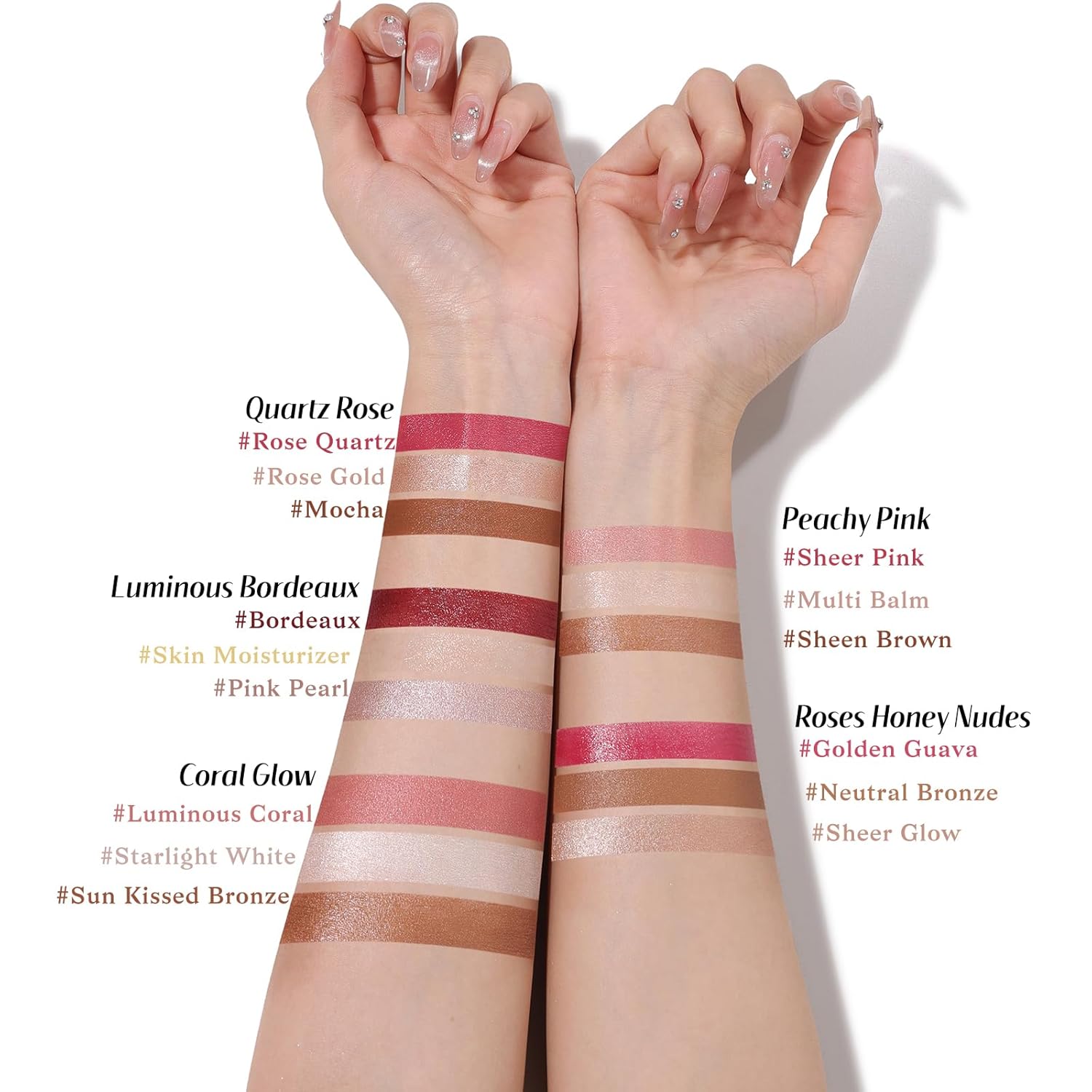 Face Sticks Trio, Cream Blush Stick & Highlighter Stick & Contour Stick for Sculpt the Cheeks, Long Lasting Cream Contour Stick Trio for Face Makeup, with Brush