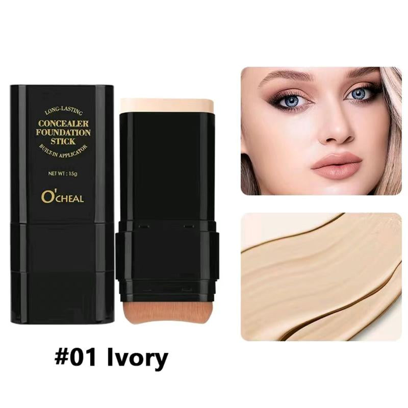 O'CHEAL Dual -Ended Long-Wear Lightweight Foundation Contour Stick - Brightening Effect, Blemish Concealer for Face Contouring Double