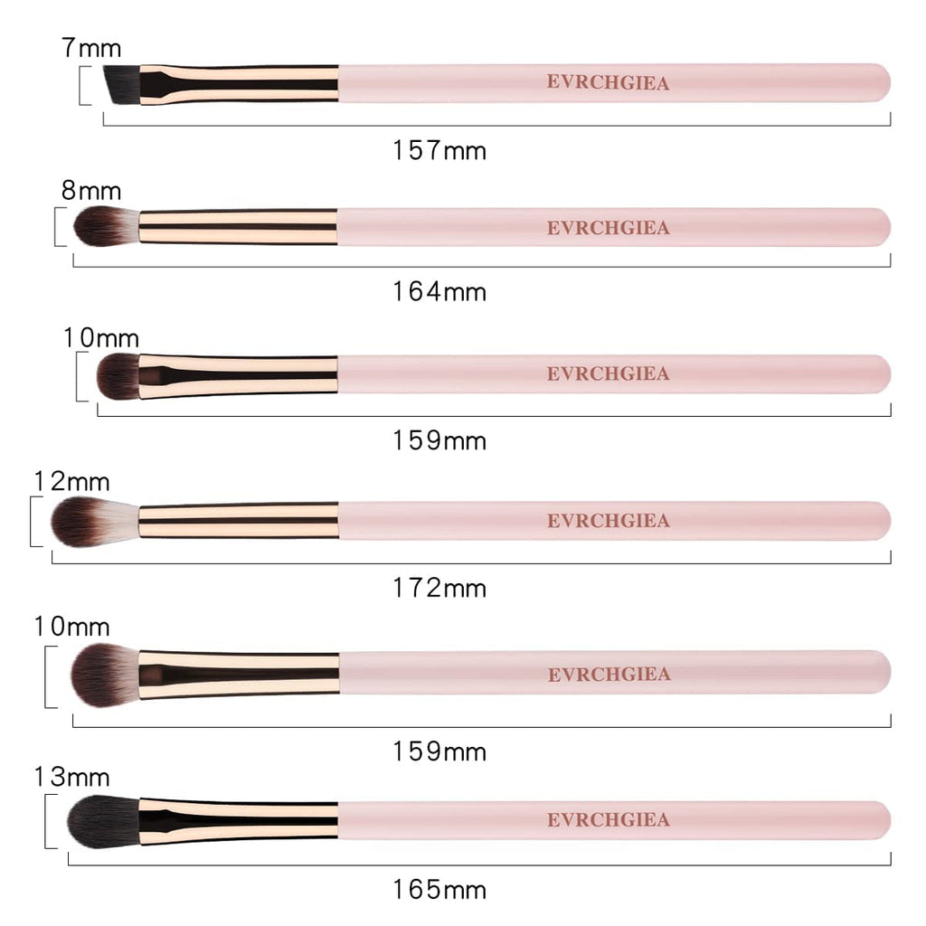 Professional 6-Piece Eye Makeup Brush Set - Soft Bristles for Flawless Eyeshadow, Eyeliner & Eyebrow Application