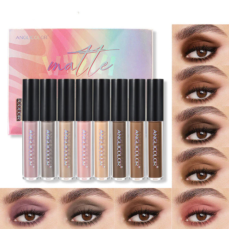 Matte Liquid Eyeshadow Palette - 8 Shades for Halloween Makeup