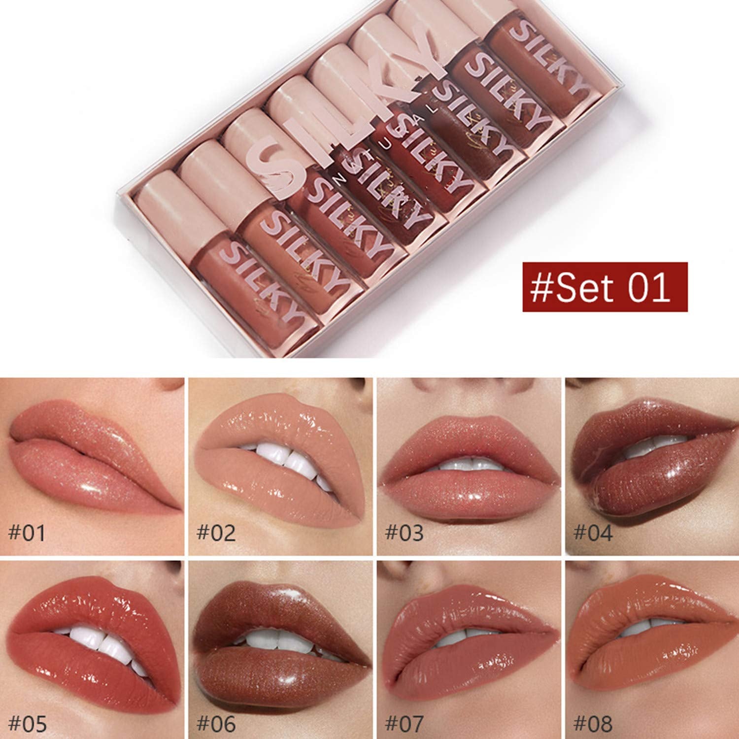 Shiny Glossy Lipgloss Set 8PCS 