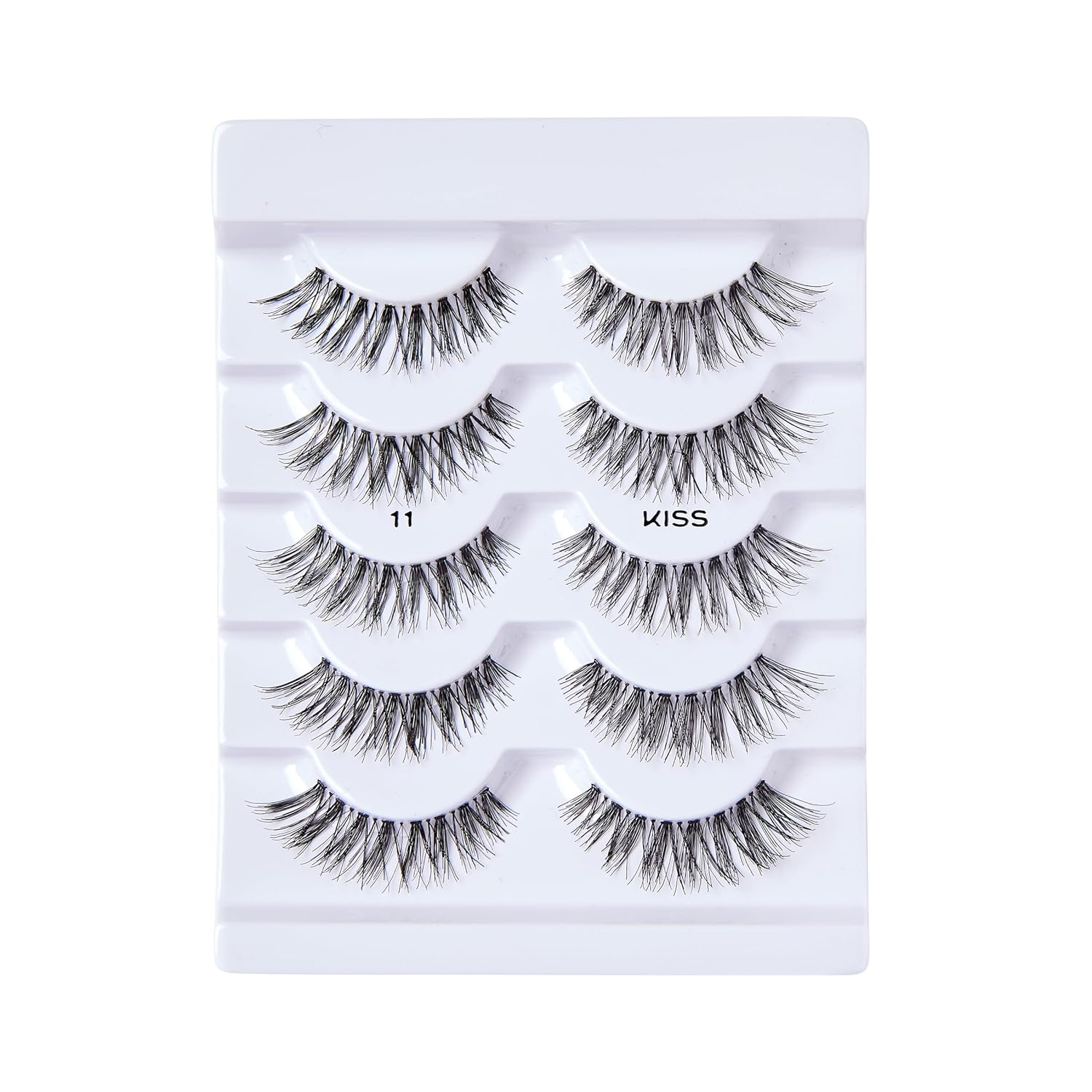 KISS Ever EZ Lashes, 10 Stück, 100% Echthaar, Braun, Falsche Wimpern