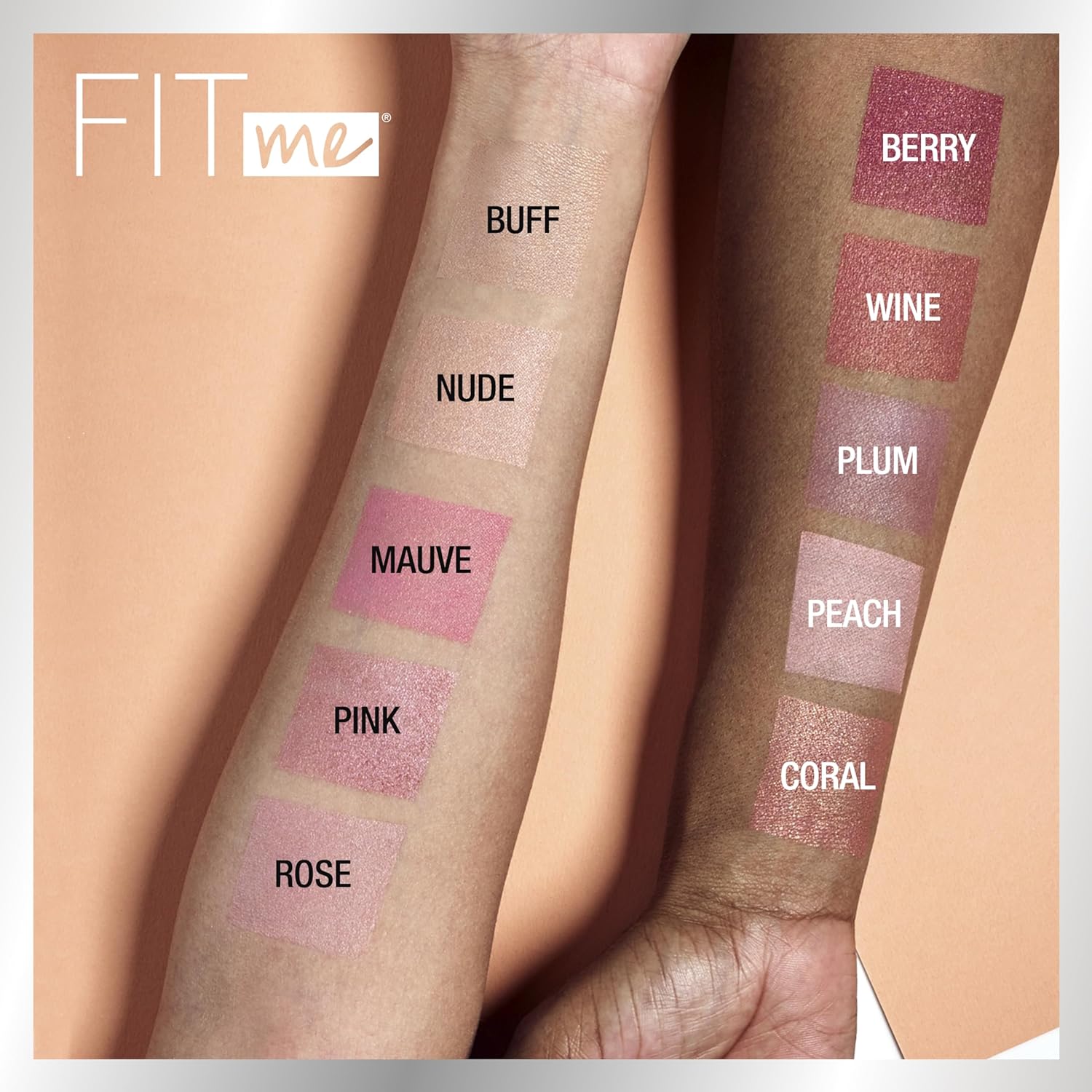 Fit Me Blush, Lightweight, Smooth, Blendable, Long-Lasting All-Day Face Enhancing Makeup Color, Buff, 1 Count