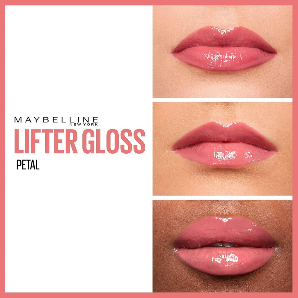 Maybelline New York Glänzender Lipgloss Für Voller Wirkende Lippen, Feuchtigkeitsspendend, Mit Hyaluronsäure, Lifter Gloss, Farbe: Nr. 005 Petal (Pink), 1 X 5,4 Ml