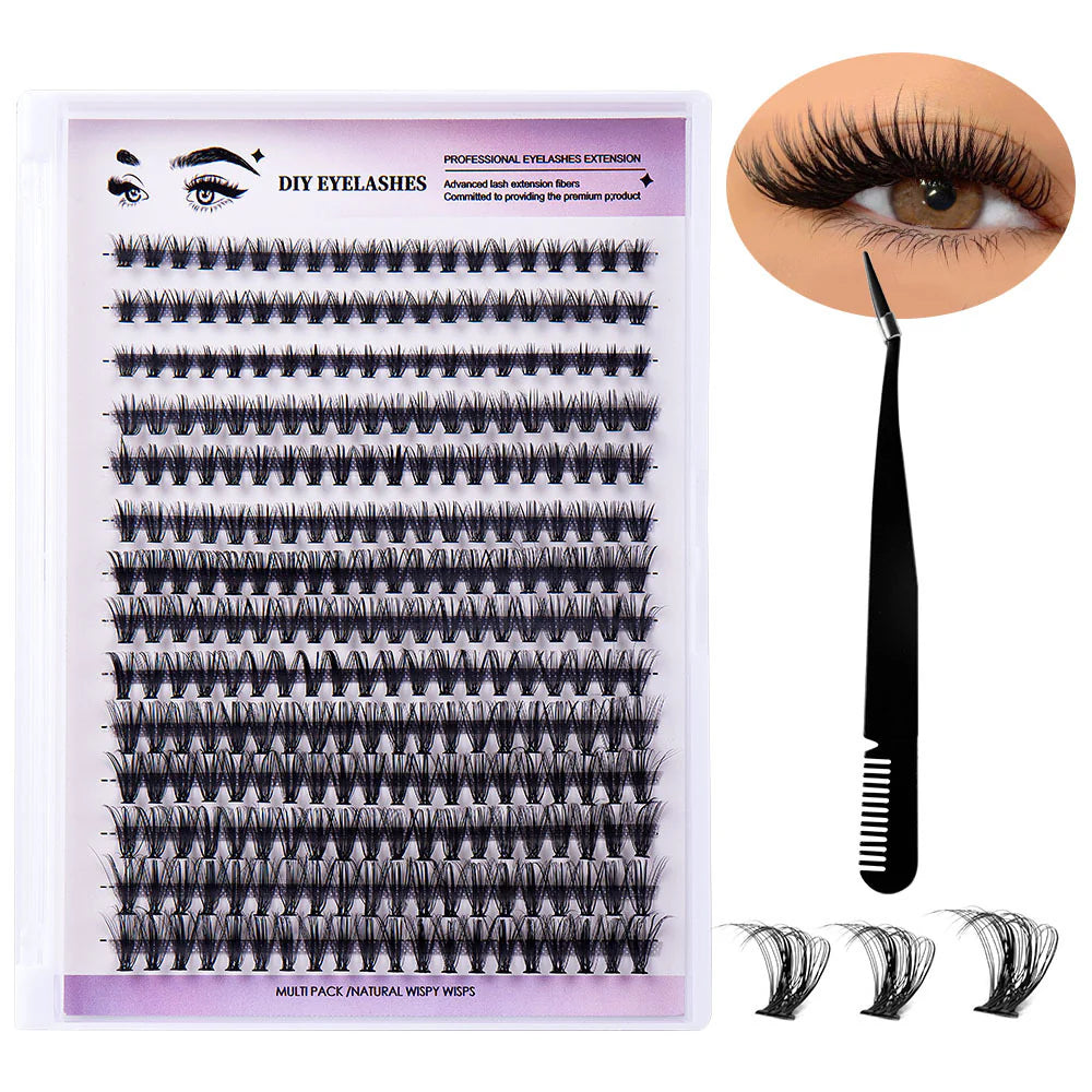 Sectioned Organic Dense Single Fake Lashes Eyelash Extensions