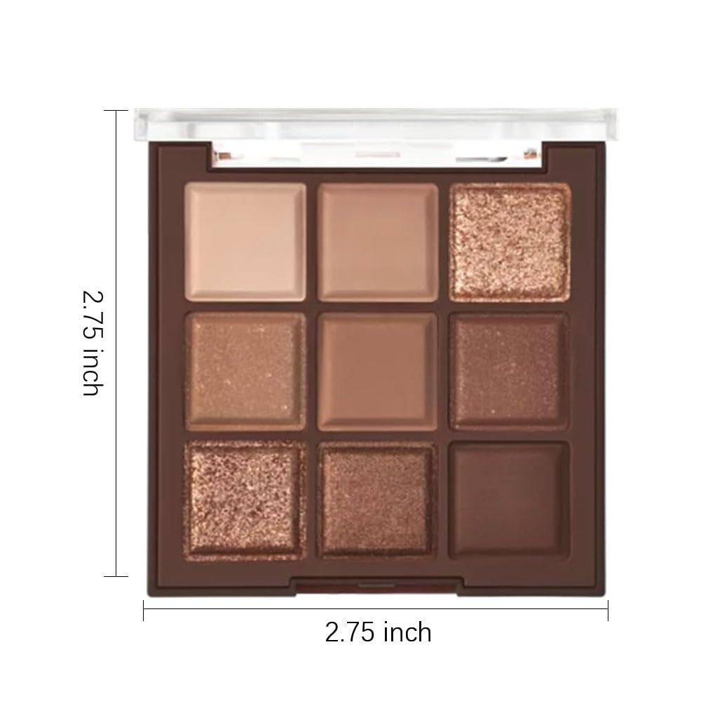 Neutral Nude Brown Smokey Eye Shadow Palette,Rose Gold Bronze Naked Cream Eyeshadow Palette Makeup,Natural Eyeshadow for Eyes Long Lasting Naturing-Looking