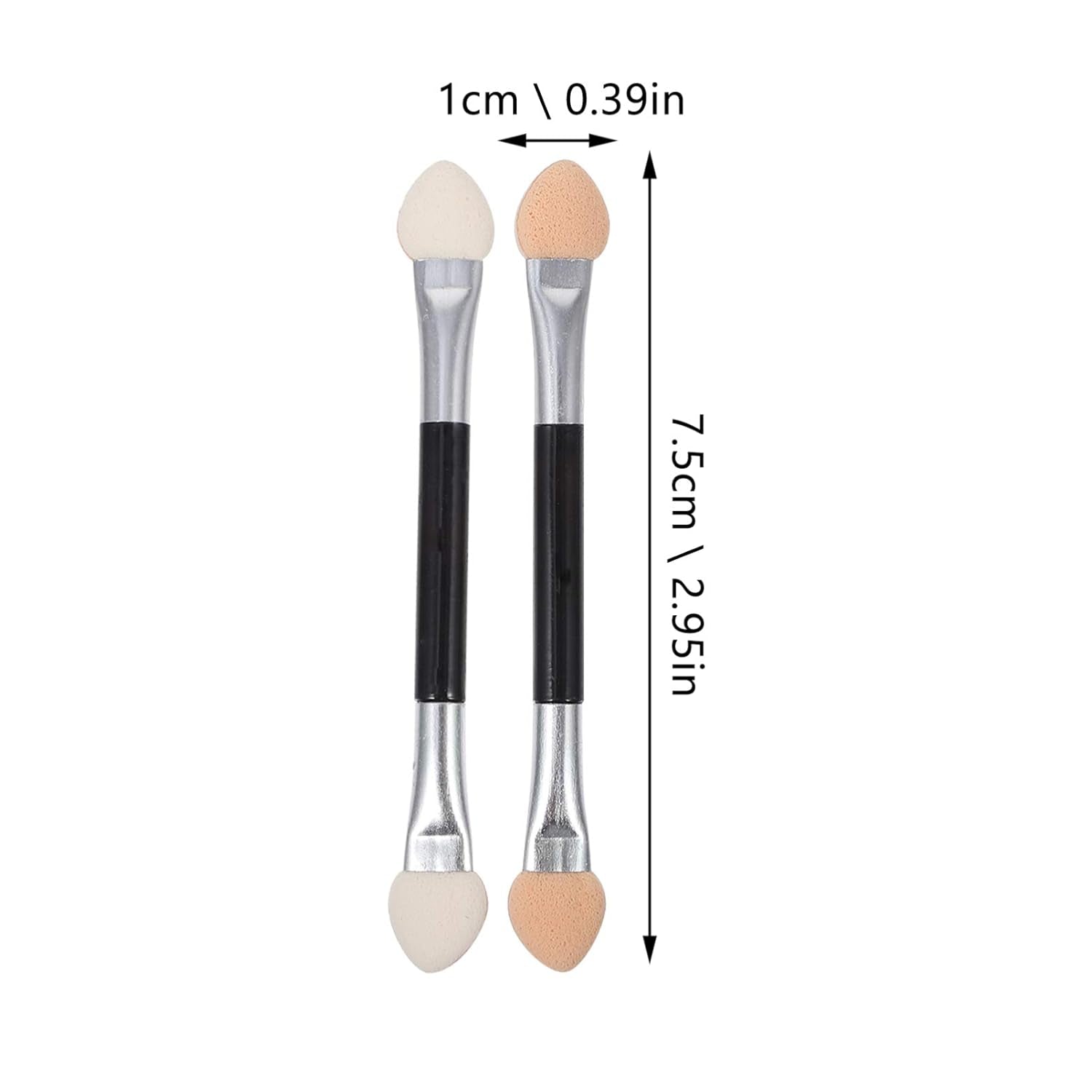 20Pcs Double-Sided Eyeshadow Applicators - Soft Latex Tip Eye Shadow Brush for Easy & Precise Makeup Application, Ideal for Travel, Parties, and Daily Use