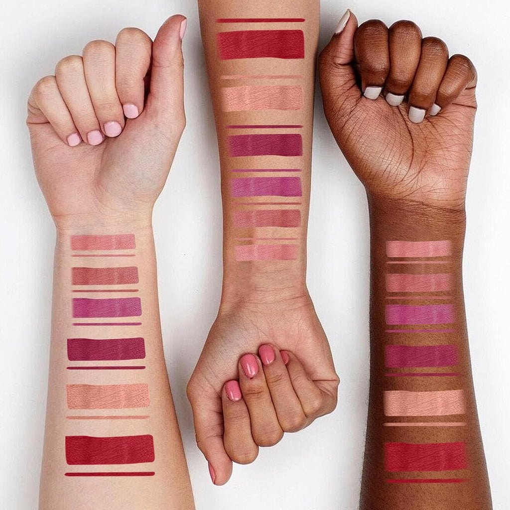 Ultimate Matte Lipstick & Lipliner Set - 6 Long-Lasting, Waterproof Shades for Perfectly Pigmented Lips 