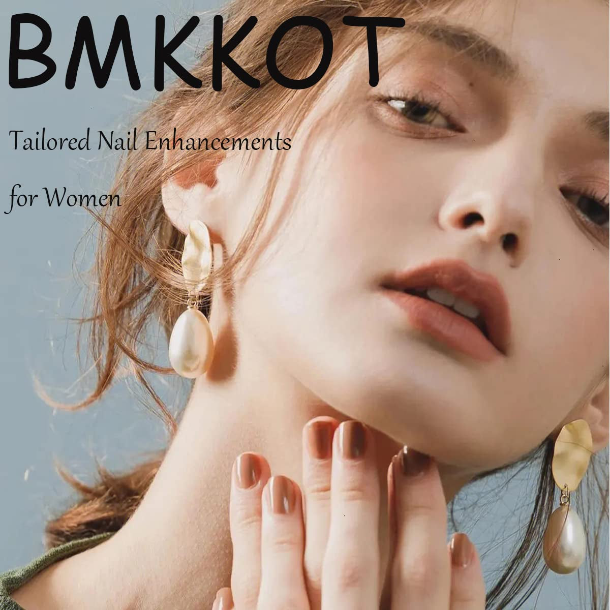 24 Pcs French Tip Press on Nails - Medium Square, Silver Glitter, Full Cover, Bling Sequins, Fake Nails - DIY