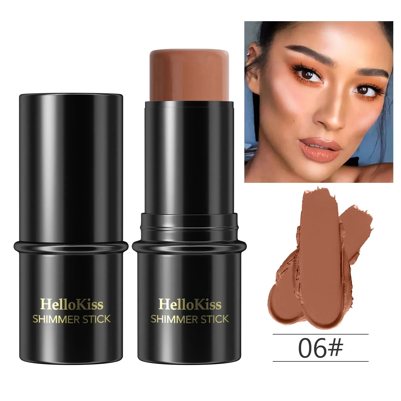 Highlighting and Bronzing Stick for Face Brightening and Contouring - Long-Lasting Blusher and Concealer Pen
