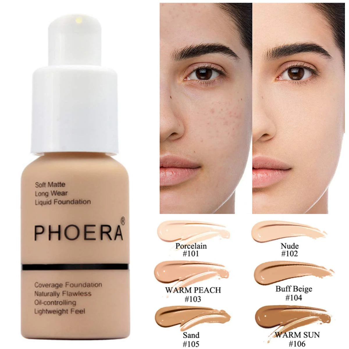 Matte Finish Oil-Free Concealer Foundation Cream