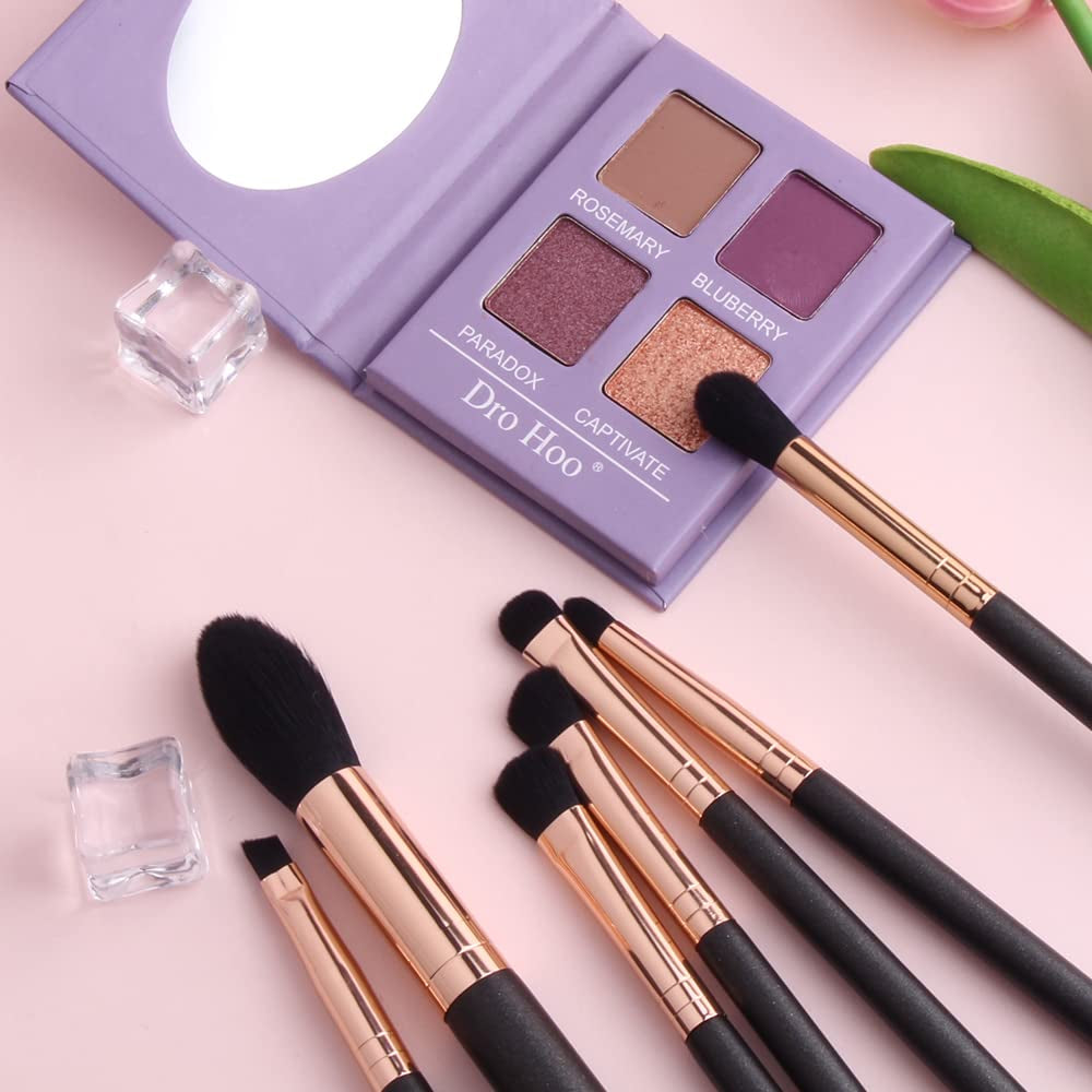 Makeup Brush Set 10 PCS, Eye Makeup Brushes, Lip Brush, Face Brush Set, Foundation Brush Set, Make up Brushes Tool Kit - Black