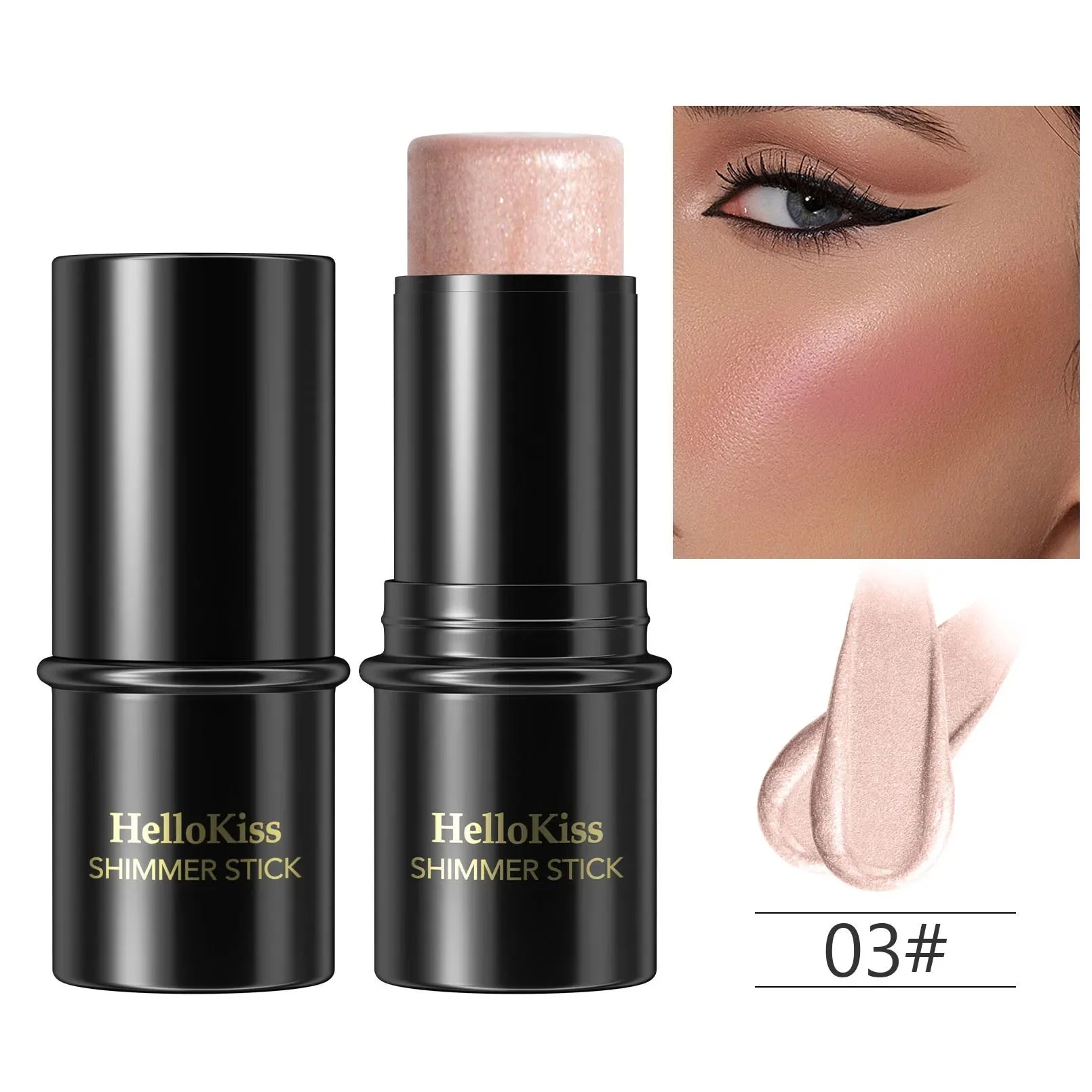 Highlighting and Bronzing Stick for Face Brightening and Contouring - Long-Lasting Blusher and Concealer Pen