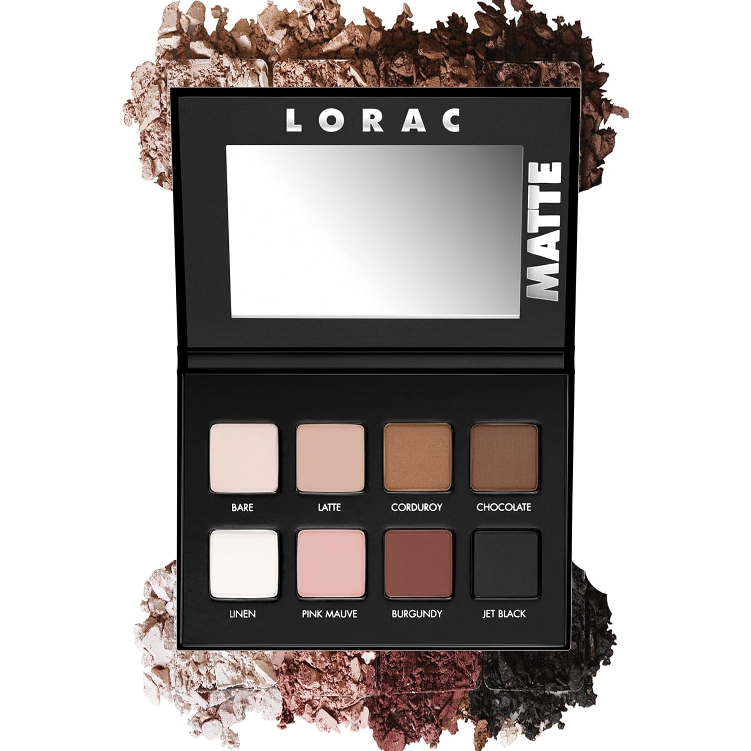 PRO Matte & Shimmer Eyeshadow Palette, Metallic High Pigmented, Mirror Compact