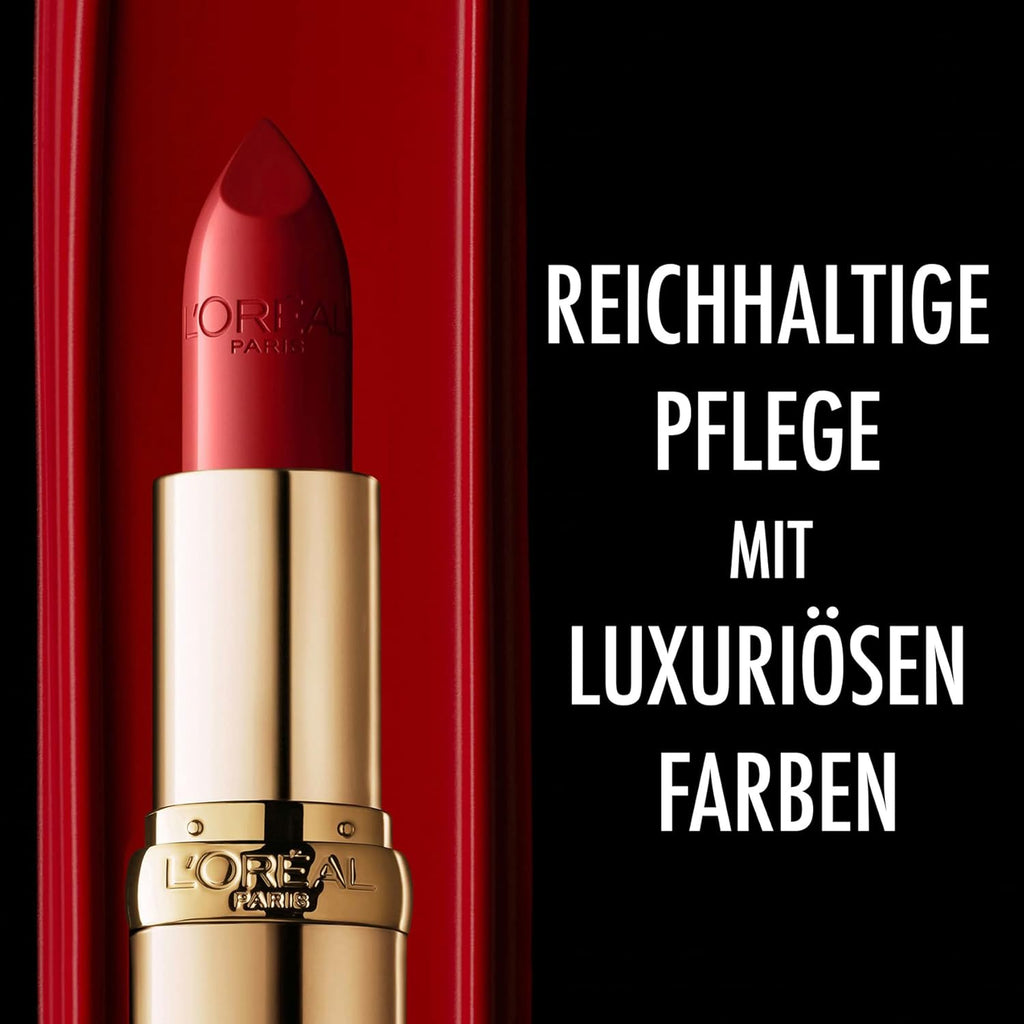 L'Oréal Paris Pflegender Lippenstift Mit Satin Finish, Argan-Öl Und Vitamin E, Color Riche Satin, Nr. 124 S'Il Vous Plait, 1 X 4,3 G