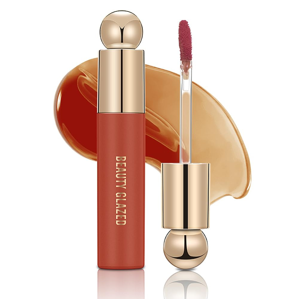 Hydrating Lip Care Lip Tint, Moisturizing Lip Oil,Shiny Lip Glow Vegan Plumping Lip Gloss for Dry Lips (105, Travel Size)