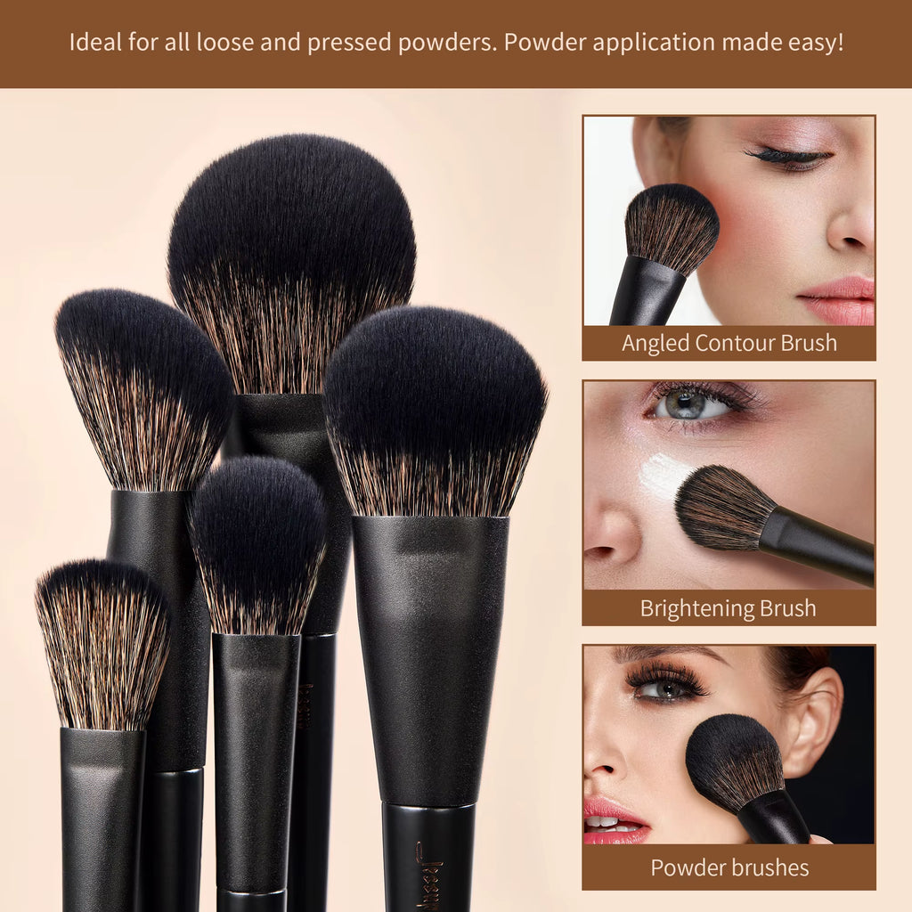 Makeup Brushes 14Pcs, Makeup Brushes Set Contour Foundation Powder Eyeshadow Highlight Blending Concealer Liner T336