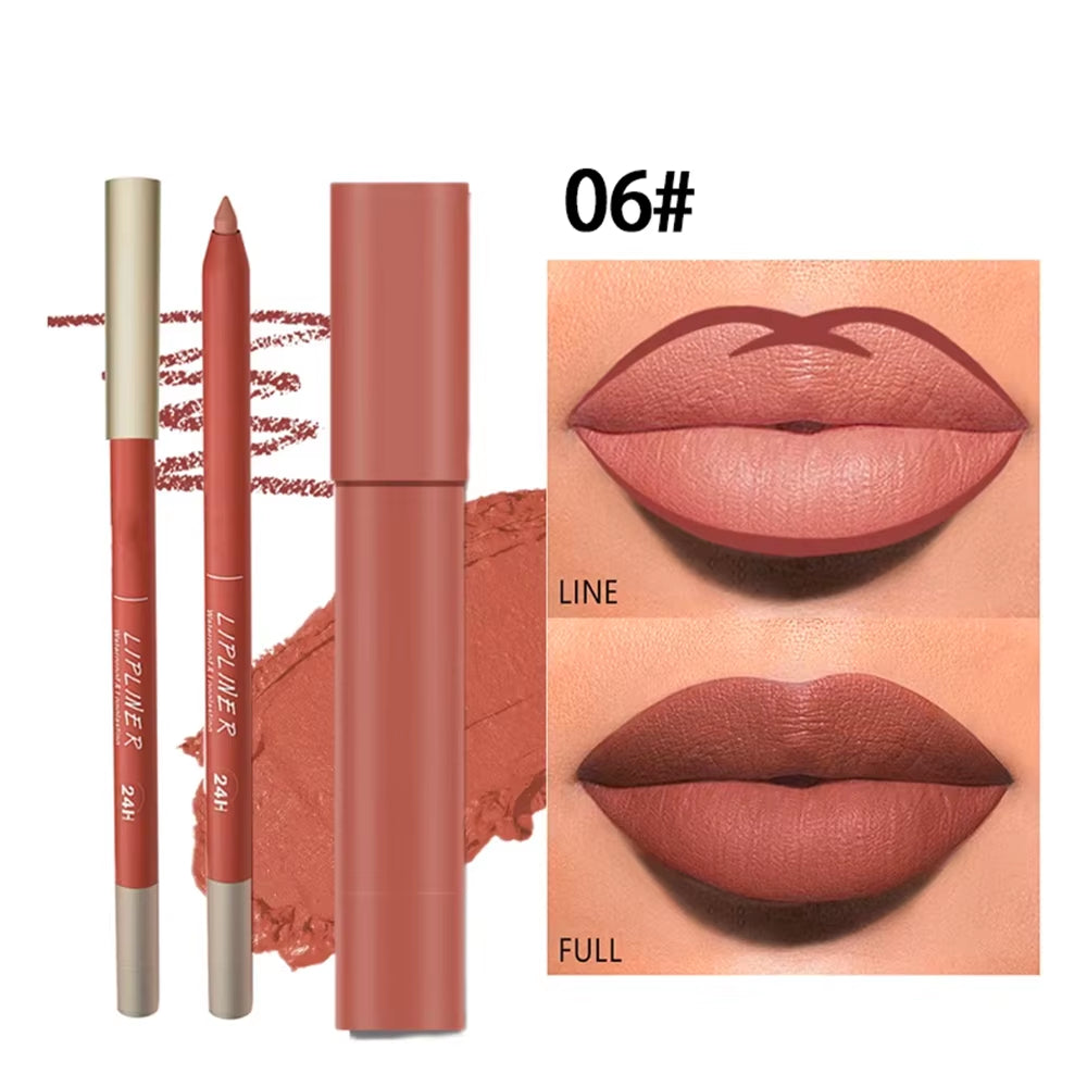 Matte Lip Liner and Lipstick Set